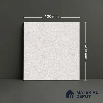 Parking Floor Tile TL 00418 B Light Ice White 16 x 16 inch Vitrified Anti Skid Matte Finish Heavy Duty Tile - 12 mm | Suitable For Balcony, Terrace, Pathways | Pattern Alignment May Vary | 2-3 mm Spacer is Mandatory
