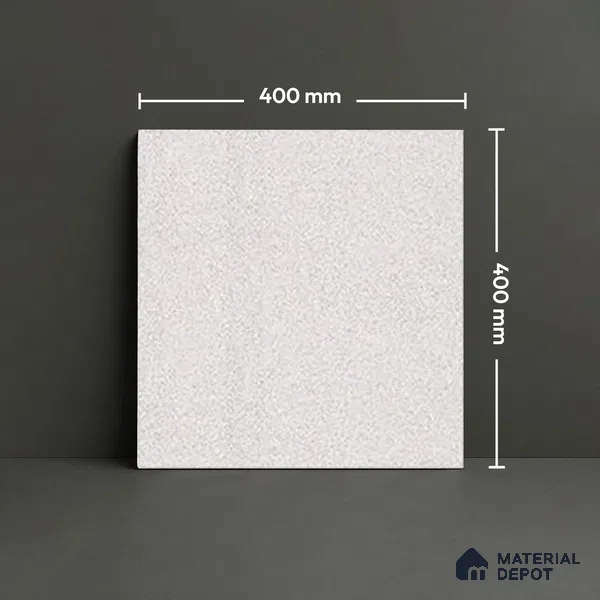 Parking Floor Tile TL 00418 B Light Ice White 16 x 16 inch Vitrified Anti Skid Matte Finish Heavy Duty Tile - 12 mm | Suitable For Balcony, Terrace, Pathways | Pattern Alignment May Vary | 2-3 mm Spacer is Mandatory