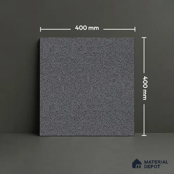 Parking Floor Tile TL 00418 A Dark Neo Black 16 x 16 inch Vitrified Anti Skid Matte Finish Heavy Duty Tile - 12 mm | Suitable For Balcony, Bathroom, Pathways | Pattern Alignment May Vary | 2-3 mm Spacer is Mandatory