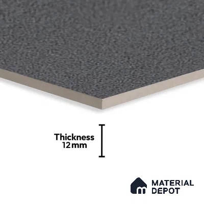 Parking Floor Tile TL 00418 A Dark Neo Black 16 x 16 inch Vitrified Anti Skid Matte Finish Heavy Duty Tile - 12 mm | Suitable For Balcony, Bathroom, Pathways | Pattern Alignment May Vary | 2-3 mm Spacer is Mandatory