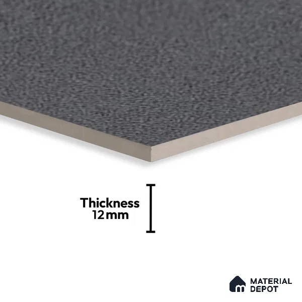 Parking Floor Tile TL 00418 A Dark Neo Black 16 x 16 inch Vitrified Anti Skid Matte Finish Heavy Duty Tile - 12 mm | Suitable For Balcony, Bathroom, Pathways | Pattern Alignment May Vary | 2-3 mm Spacer is Mandatory