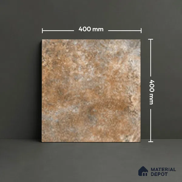 TL 00419 Rustic Brown 16 x 16 inch Matte Finish Parking Anti Skid Vitrified Floor Tile - 12 mm | Pattern Alignment May Vary | 2-3 mm Spacer is Mandatory