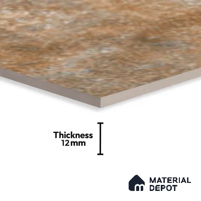 TL 00419 Rustic Brown 16 x 16 inch Matte Finish Parking Anti Skid Vitrified Floor Tile - 12 mm | Pattern Alignment May Vary | 2-3 mm Spacer is Mandatory