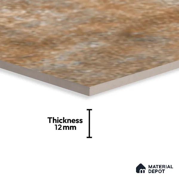 TL 00419 Rustic Brown 16 x 16 inch Matte Finish Parking Anti Skid Vitrified Floor Tile - 12 mm | Pattern Alignment May Vary | 2-3 mm Spacer is Mandatory