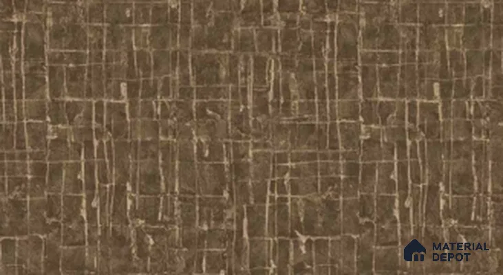 203001 | Dark Brown Crosshatch Weave Non Woven Patterned Wallpaper - 10 Meter x 21 Inches, 57.41 Sq. Ft. (Min. 15% Wastage)