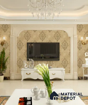 21004 | 10 Meter x 21 Inches Damask Look Wallpaper - 57.41 Sq. Ft.