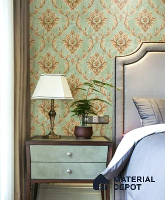21014 | 10 Meter x 21 Inches Damask Look Wallpaper - 57.41 Sq. Ft.