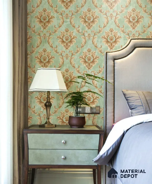 21014 | 10 Meter x 21 Inches Damask Look Wallpaper - 57.41 Sq. Ft.