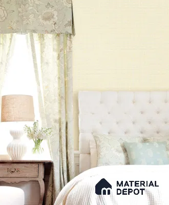 21075 | Pale Cream Linen Weave Non Woven Patterned Wallpaper - 10 Meter x 21 Inches, 57.41 Sq. Ft.