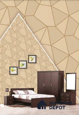 22501 | Warm Beige Fractured Facet Geometric Wallpaper - 10 Meter x 21 Inches, 57.41 Sq. Ft. (Min. 15% Wastage)