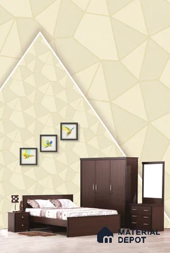 22502 | 10 Meter x 21 Inches Geometric Look Wallpaper - 57.41 Sq. Ft. | Minimum 15% wastage during installation