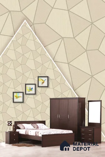 22503 | 10 Meter x 21 Inches Geometric Look Wallpaper - 57.41 Sq. Ft. | Minimum 15% wastage during installation