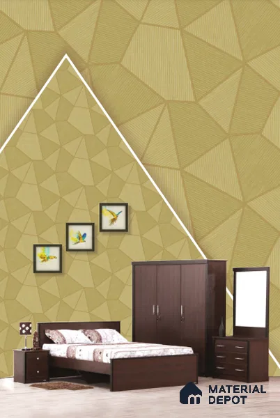 22505 | 10 Meter x 21 Inches Geometric Look Wallpaper - 57.41 Sq. Ft. | Minimum 15% wastage during installation