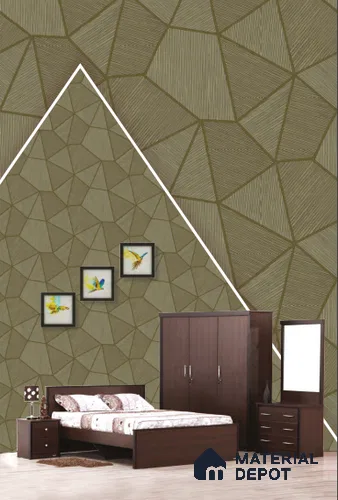 22506 | 10 Meter x 21 Inches Geometric Look Wallpaper - 57.41 Sq. Ft. | Minimum 15% wastage during installation