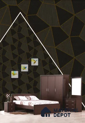 22507 | 10 Meter x 21 Inches Geometric Look Wallpaper - 57.41 Sq. Ft. | Minimum 15% wastage during installation