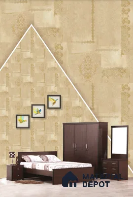 22509 | 10 Meter x 21 Inches Damask Look Wallpaper - 57.41 Sq. Ft. | Minimum 15% wastage during installation
