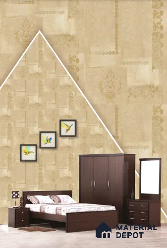 22509 | 10 Meter x 21 Inches Damask Look Wallpaper - 57.41 Sq. Ft. | Minimum 15% wastage during installation
