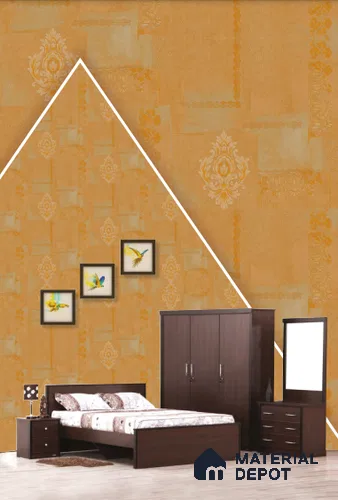 22513 | 10 Meter x 21 Inches Damask Look Wallpaper - 57.41 Sq. Ft. | Minimum 15% wastage during installation