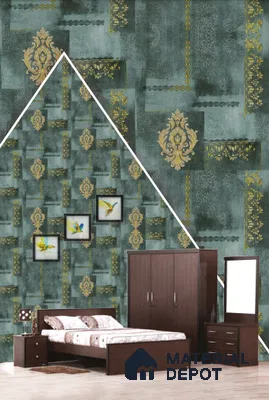 22514 | 10 Meter x 21 Inches Damask Look Wallpaper - 57.41 Sq. Ft. | Minimum 15% wastage during installation