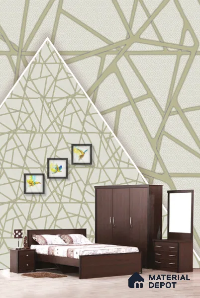 22546 | 10 Meter x 21 Inches Geometric Look Wallpaper - 57.41 Sq. Ft. | Minimum 15% wastage during installation