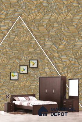 22549 | 10 Meter x 21 Inches Geometric Look Wallpaper - 57.41 Sq. Ft. | Minimum 15% wastage during installation