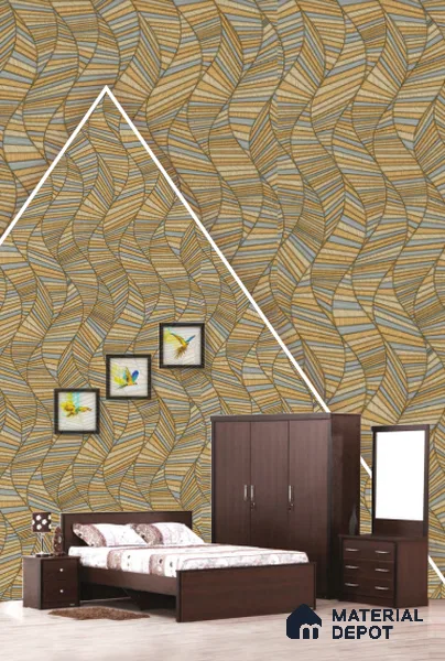 22549 | 10 Meter x 21 Inches Geometric Look Wallpaper - 57.41 Sq. Ft. | Minimum 15% wastage during installation