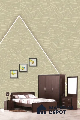 22556 | Beige Leaf Emboss Textured Wallpaper - 10 Meter x 21 Inches, 57.41 Sq. Ft. (Min. 15% Wastage)