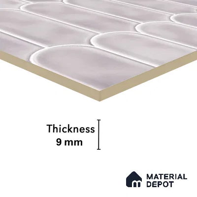 Faux Subway Wall Tile TL 04686 B Popsicle Solara Pseudo Grey 2 ft x 1 ft Ceramic Glossy Finish - 9 mm | Suitable For Kitchen, Bathroom Walls and Backsplashes | Please Expect a Slight Variation of Pattern (Sample)