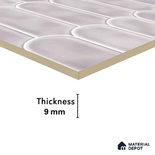 Faux Subway Wall Tile TL 04686 B Popsicle Solara Pseudo Grey 2 ft x 1 ft Ceramic Glossy Finish - 9 mm | Suitable For Kitchen, Bathroom Walls and Backsplashes | Please Expect a Slight Variation of Pattern (Sample)
