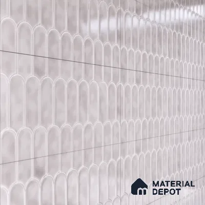 Faux Subway Wall Tile TL 04686 B Popsicle Solara Pseudo Grey 2 ft x 1 ft Ceramic Glossy Finish - 9 mm | Suitable For Kitchen, Bathroom Walls and Backsplashes | Please Expect a Slight Variation of Pattern (Sample)