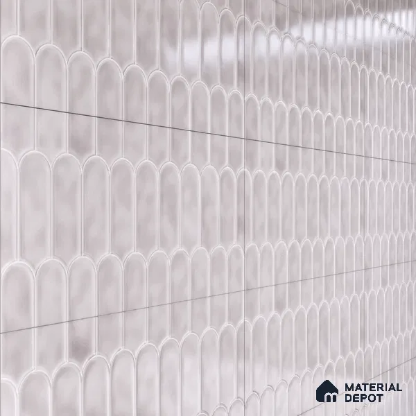 Faux Subway Wall Tile TL 04686 B Popsicle Solara Pseudo Grey 2 ft x 1 ft Ceramic Glossy Finish - 9 mm | Suitable For Kitchen, Bathroom Walls and Backsplashes | Please Expect a Slight Variation of Pattern (Sample)