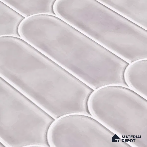 Faux Subway Wall Tile TL 04686 B Popsicle Solara Pseudo Grey 2 ft x 1 ft Ceramic Glossy Finish - 9 mm | Suitable For Kitchen, Bathroom Walls and Backsplashes | Please Expect a Slight Variation of Pattern (Sample)