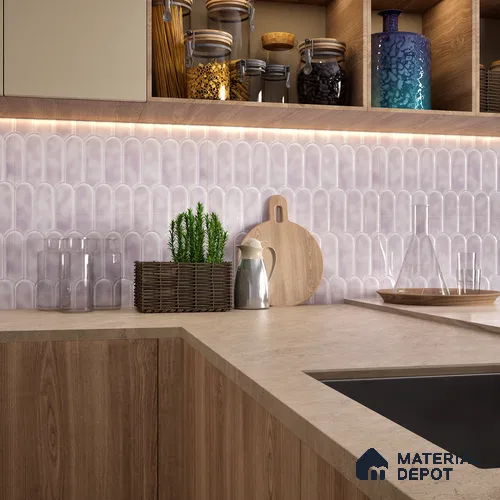 Faux Subway Wall Tile TL 04686 B Popsicle Solara Pseudo Grey 2 ft x 1 ft Ceramic Glossy Finish - 9 mm | Suitable For Kitchen, Bathroom Walls and Backsplashes | Please Expect a Slight Variation of Pattern