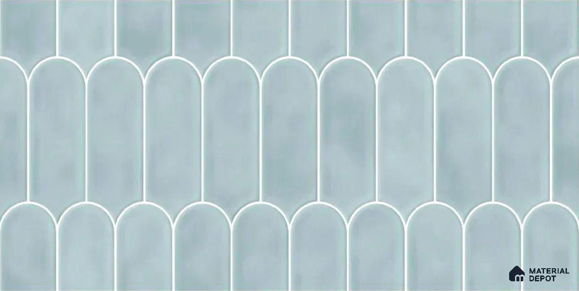 Faux Subway Wall Tile TL 04686 C Popsicle Solara Skylar Blue 2 ft x 1 ft Ceramic Glossy Finish - 9 mm | Suitable For Kitchen, Bathroom Walls and Backsplashes | Please Expect a Slight Variation of Pattern (Sample)