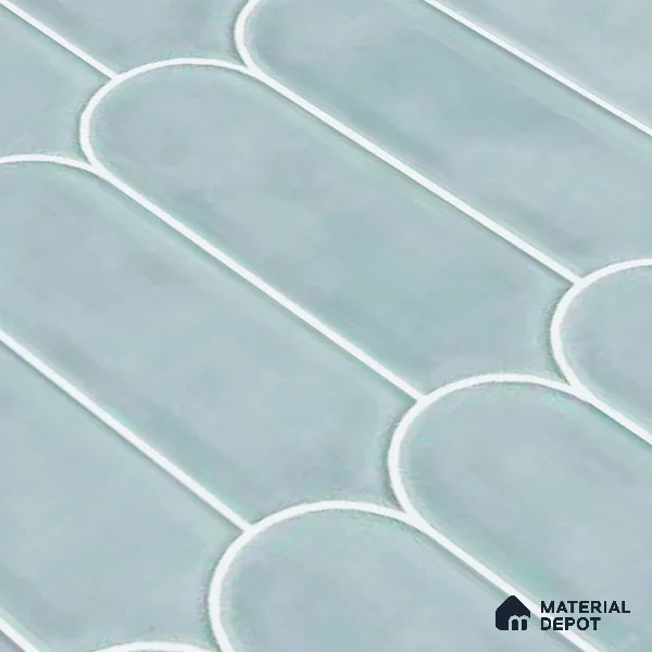 Faux Subway Wall Tile TL 04686 C Popsicle Solara Skylar Blue 2 ft x 1 ft Ceramic Glossy Finish - 9 mm | Suitable For Kitchen, Bathroom Walls and Backsplashes | Please Expect a Slight Variation of Pattern (Sample)