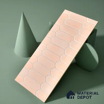Faux Subway Wall Tile TL 04686 D Popsicle Solara Mauve Pink 2 ft x 1 ft Ceramic Glossy Finish - 9 mm | Suitable For Kitchen, Bathroom Walls and Backsplashes | Please Expect a Slight Variation of Pattern