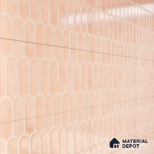 Faux Subway Wall Tile TL 04686 D Popsicle Solara Mauve Pink 2 ft x 1 ft Ceramic Glossy Finish - 9 mm | Suitable For Kitchen, Bathroom Walls and Backsplashes | Please Expect a Slight Variation of Pattern