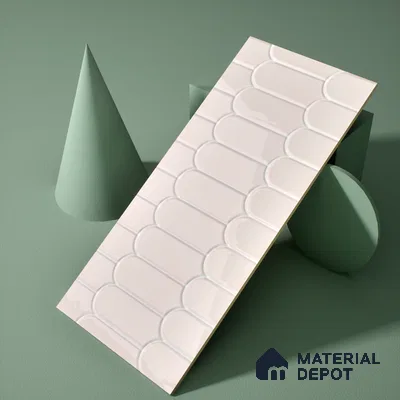 Faux Subway Wall Tile TL 04686 E Popsicle Solara Coralito Pink 2 ft x 1 ft Ceramic Glossy Finish - 9 mm | Suitable For Kitchen, Bathroom Walls and Backsplashes | Please Expect a Slight Variation of Pattern