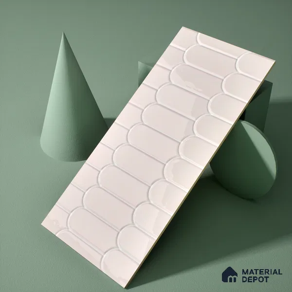 Faux Subway Wall Tile TL 04686 E Popsicle Solara Coralito Pink 2 ft x 1 ft Ceramic Glossy Finish - 9 mm | Suitable For Kitchen, Bathroom Walls and Backsplashes | Please Expect a Slight Variation of Pattern