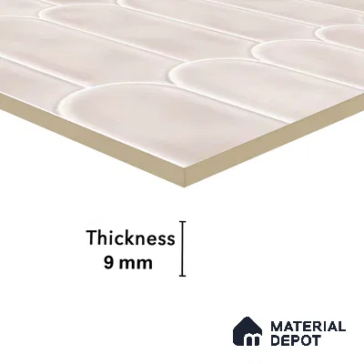 Faux Subway Wall Tile TL 04686 E Popsicle Solara Coralito Pink 2 ft x 1 ft Ceramic Glossy Finish - 9 mm | Suitable For Kitchen, Bathroom Walls and Backsplashes | Please Expect a Slight Variation of Pattern