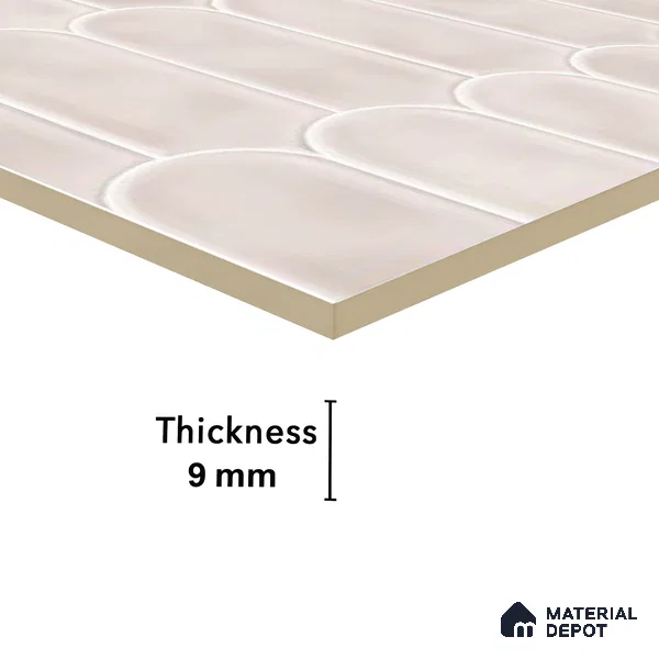 Faux Subway Wall Tile TL 04686 E Popsicle Solara Coralito Pink 2 ft x 1 ft Ceramic Glossy Finish - 9 mm | Suitable For Kitchen, Bathroom Walls and Backsplashes | Please Expect a Slight Variation of Pattern