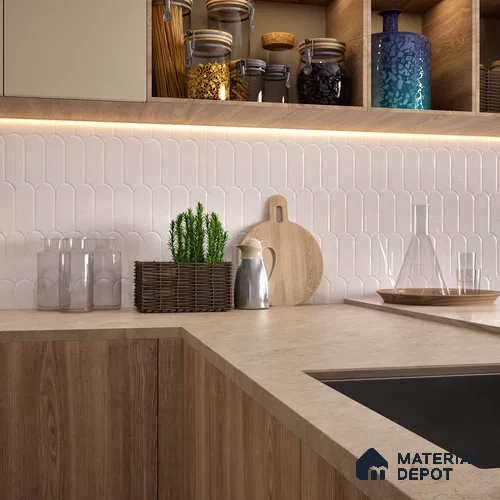 Faux Subway Wall Tile TL 04686 E Popsicle Solara Coralito Pink 2 ft x 1 ft Ceramic Glossy Finish - 9 mm | Suitable For Kitchen, Bathroom Walls and Backsplashes | Please Expect a Slight Variation of Pattern