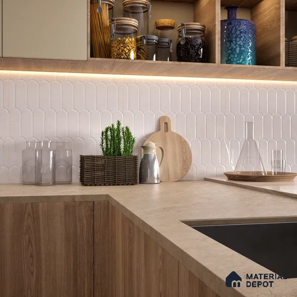 Faux Subway Wall Tile TL 04686 E Popsicle Solara Coralito Pink 2 ft x 1 ft Ceramic Glossy Finish - 9 mm | Suitable For Kitchen, Bathroom Walls and Backsplashes | Please Expect a Slight Variation of Pattern