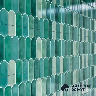 Faux Subway Wall Tile TL 04686 F Popsicle Solara Nashville Mixed Green 2 ft x 1 ft Ceramic Glossy Finish - 9 mm | Suitable For Kitchen, Bathroom Walls and Backsplashes | Please Expect a Slight Variation of Pattern (Sample)