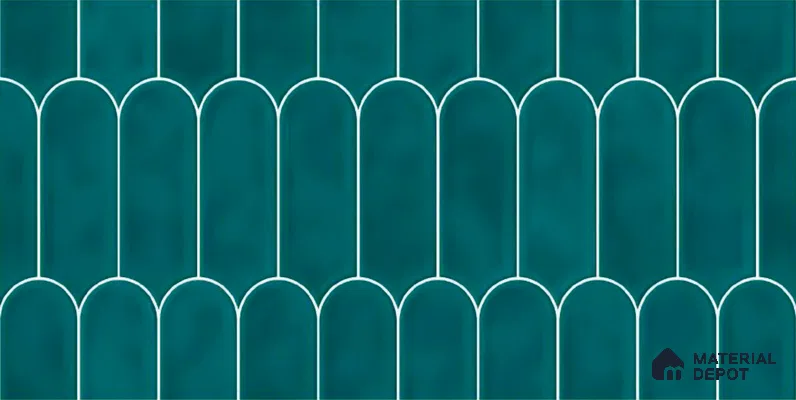 Faux Subway Wall Tile TL 04686 Popsicle Solara Aqua Blue 2 ft x 1 ft Ceramic Glossy Finish - 9 mm | Suitable For Kitchen, Bathroom Walls and Backsplashes | Please Expect a Slight Variation of Pattern (Sample)