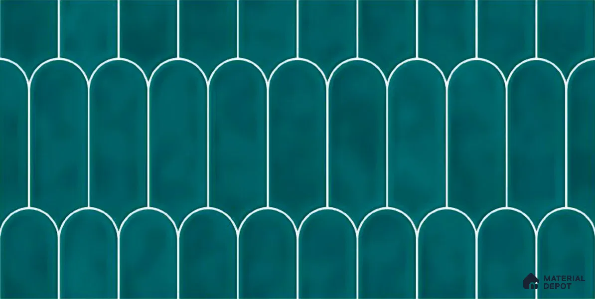 Faux Subway Wall Tile TL 04686 Popsicle Solara Aqua Blue 2 ft x 1 ft Ceramic Glossy Finish - 9 mm | Suitable For Kitchen, Bathroom Walls and Backsplashes | Please Expect a Slight Variation of Pattern (Sample)