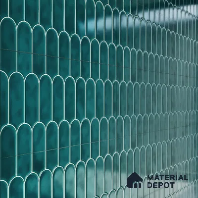 Faux Subway Wall Tile TL 04686 Popsicle Solara Aqua Blue 2 ft x 1 ft Ceramic Glossy Finish - 9 mm | Suitable For Kitchen, Bathroom Walls and Backsplashes | Please Expect a Slight Variation of Pattern (Sample)