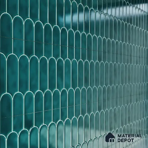 Faux Subway Wall Tile TL 04686 Popsicle Solara Aqua Blue 2 ft x 1 ft Ceramic Glossy Finish - 9 mm | Suitable For Kitchen, Bathroom Walls and Backsplashes | Please Expect a Slight Variation of Pattern
