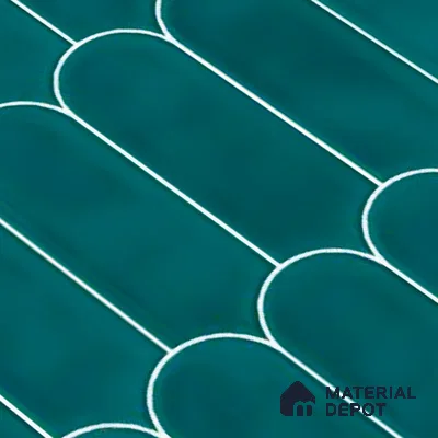Faux Subway Wall Tile TL 04686 Popsicle Solara Aqua Blue 2 ft x 1 ft Ceramic Glossy Finish - 9 mm | Suitable For Kitchen, Bathroom Walls and Backsplashes | Please Expect a Slight Variation of Pattern (Sample)