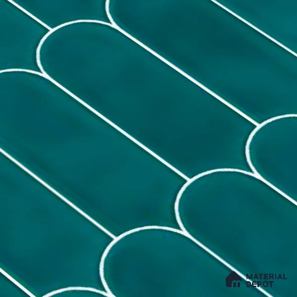Faux Subway Wall Tile TL 04686 Popsicle Solara Aqua Blue 2 ft x 1 ft Ceramic Glossy Finish - 9 mm | Suitable For Kitchen, Bathroom Walls and Backsplashes | Please Expect a Slight Variation of Pattern (Sample)